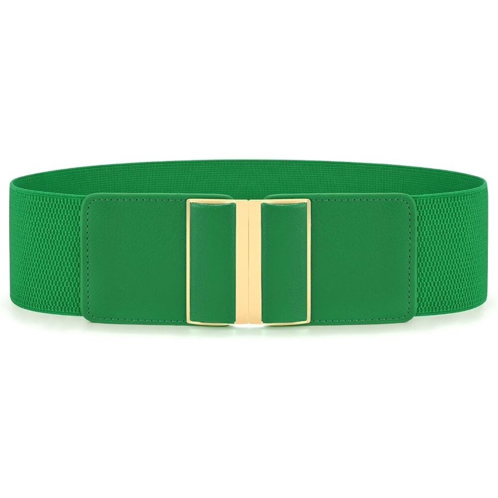 Women Wide Elastic Belt Leather Stretchy Waistband Dress Accessories
